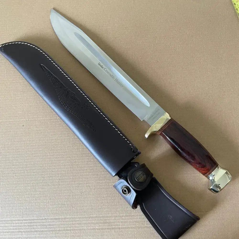Linder - Crocodile Hunter Pisau Bowie Knife Carbon Baja Antik