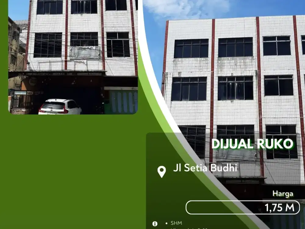 Dijual Ruko Jalan Dr Setia Budi Siap Usaha 1,75 M!