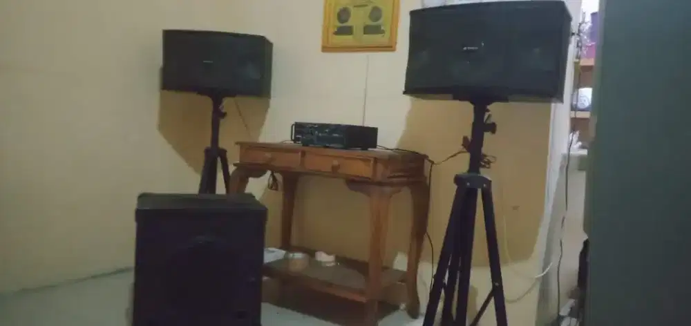 Speaker 10inch 2 unit dan amplifier