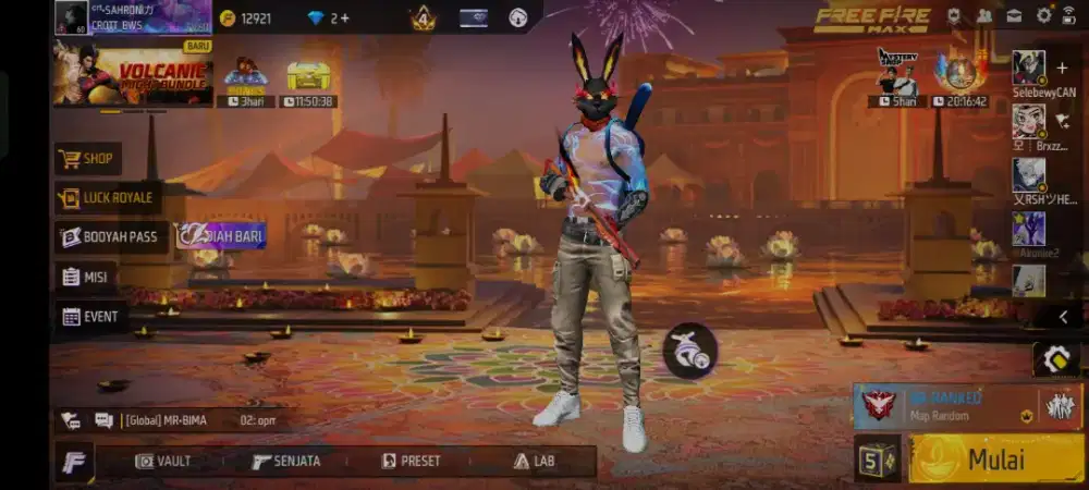 Akun Free Fire siap mabar