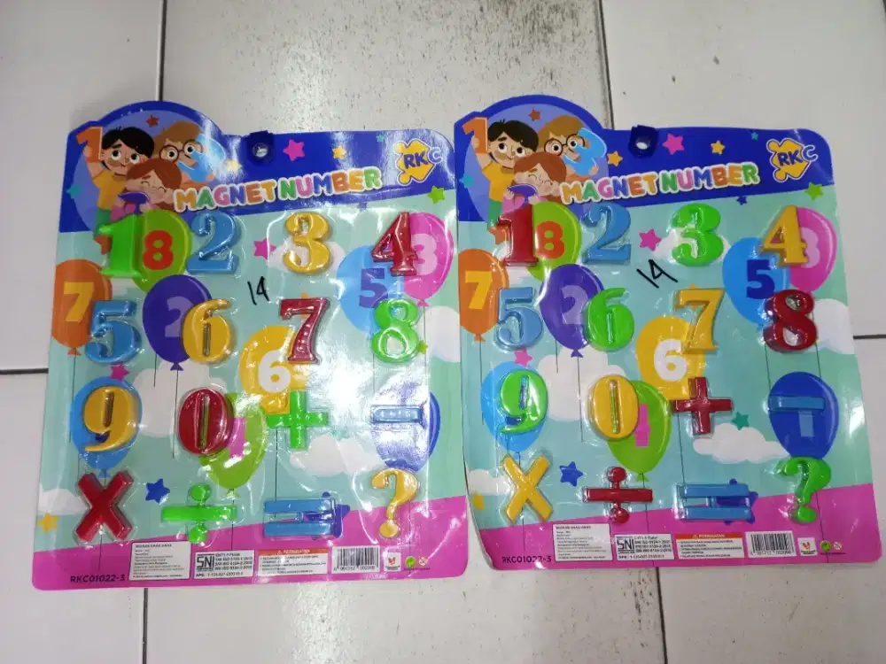 Mainan Anak Angka Magnet