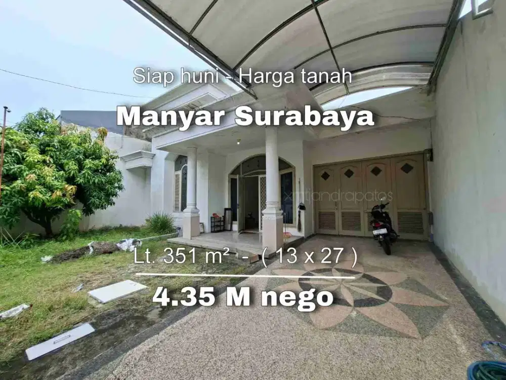 Dijual Rumah Siap huni Manyar Surabaya timur
