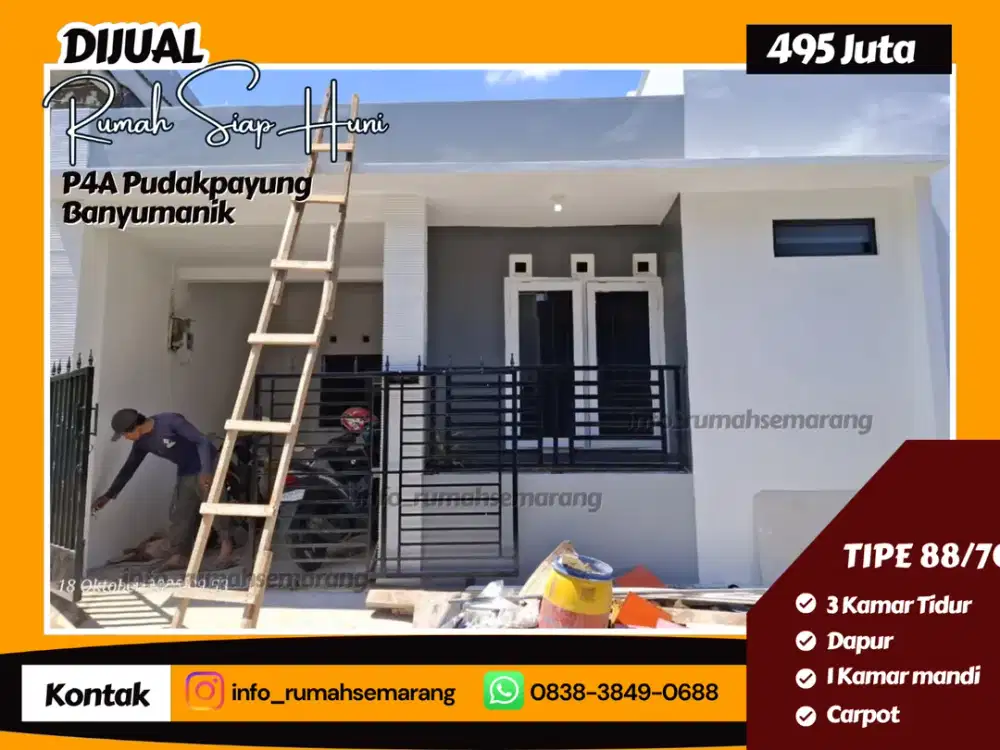 Rumah Modern 1,5 Lantai di P4A Pudak Payung Banyumanik – Free All In, Harga di Bawah Pasaran!