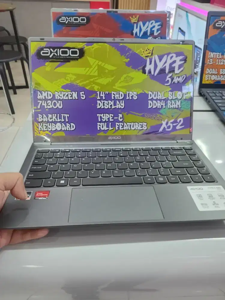 Kredit Laptop Axioo Hype 5 X5 Ryzen 5 7430 Ram 8 GB SSD 256GB