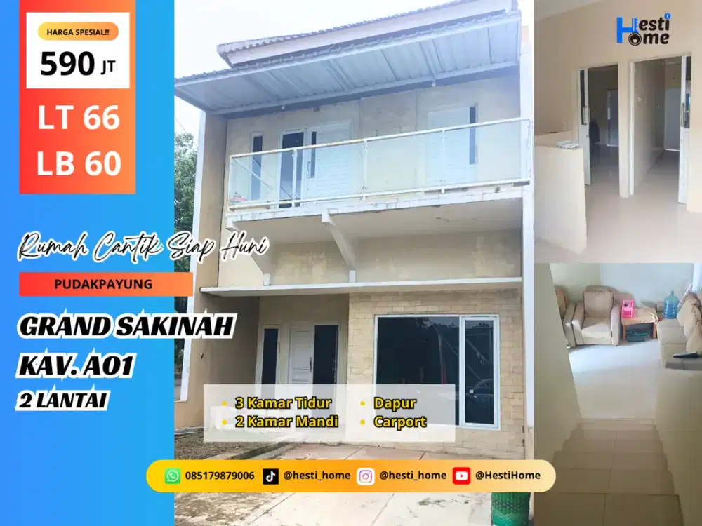 Rumah 2 Lantai di Banyumanik Harga Masih Di Bawah 600 Juta! Buruan! Cuma di Grand Sakinah Kav A01