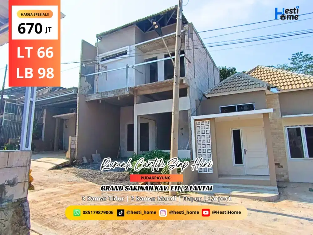 Rumah Cantik & Siap Huni di Jantung Banyumanik 2 Lantai cuma 600Jutaan Lokasi Strategis