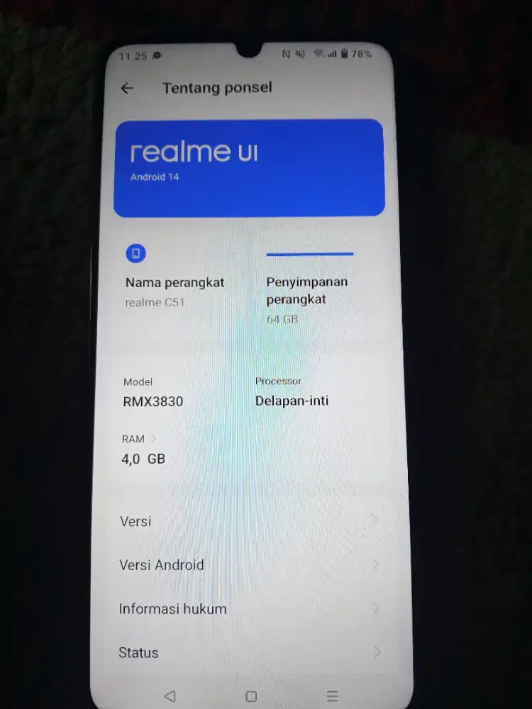 dijual cepat realme c 51 ram 4 hitam