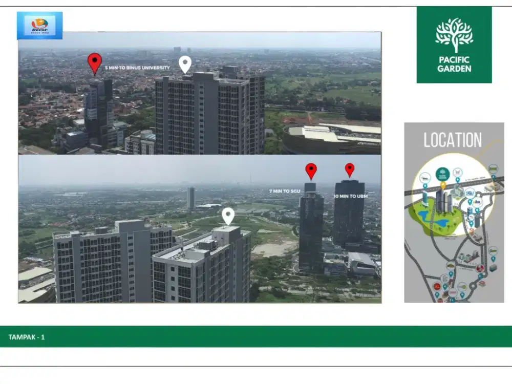 Pasti Tersewa Mahasiswa Binus Apartemen Pacific Garden Alam Sutera