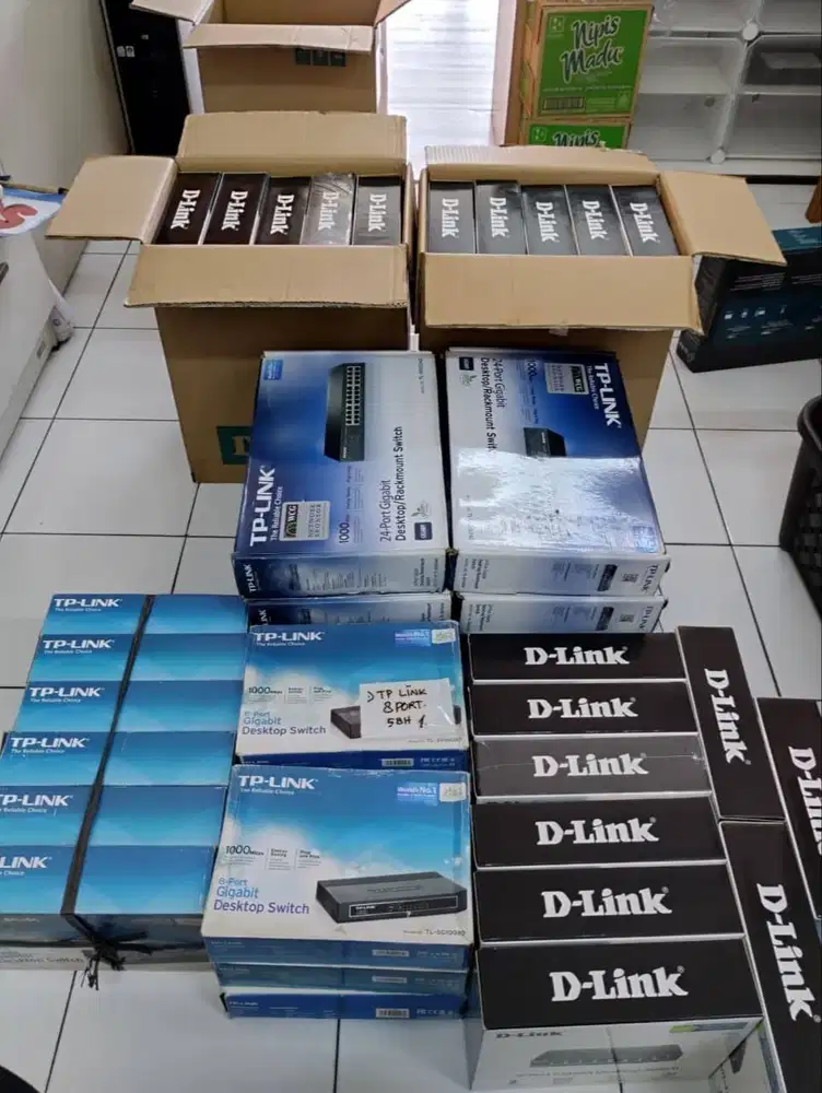 [BORONGAN] SWITCH GIGABIT TP-LINK D-LINK 8 PORT 24 PORT ALAT JARINGAN