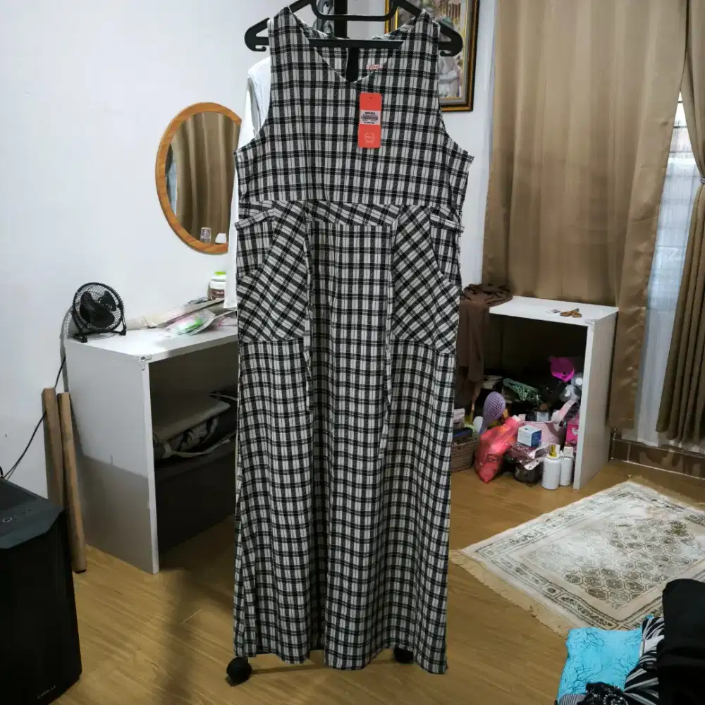 Novel Mice Original Outer Gamis Luaran Dress Gaun Panjang Wanita Kotak