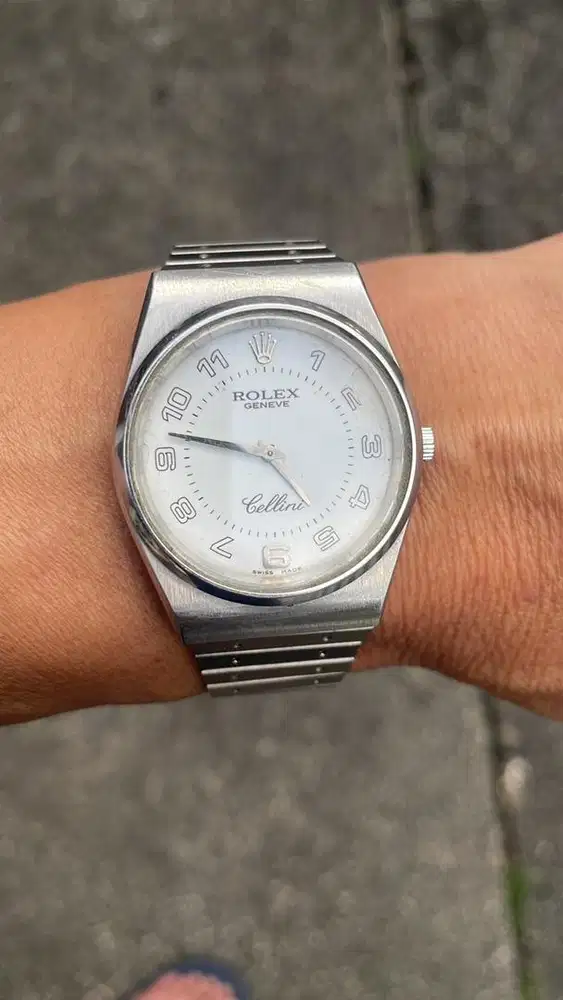 Rolex cellini whitegold manual winding 4233/9 jumbo size original