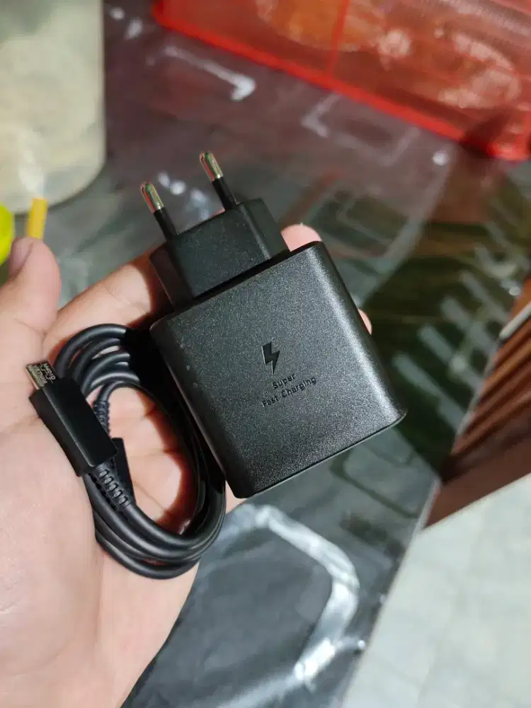 Charger original cabutan bawaan ex Samsung S25 Ultra type c to c 45W