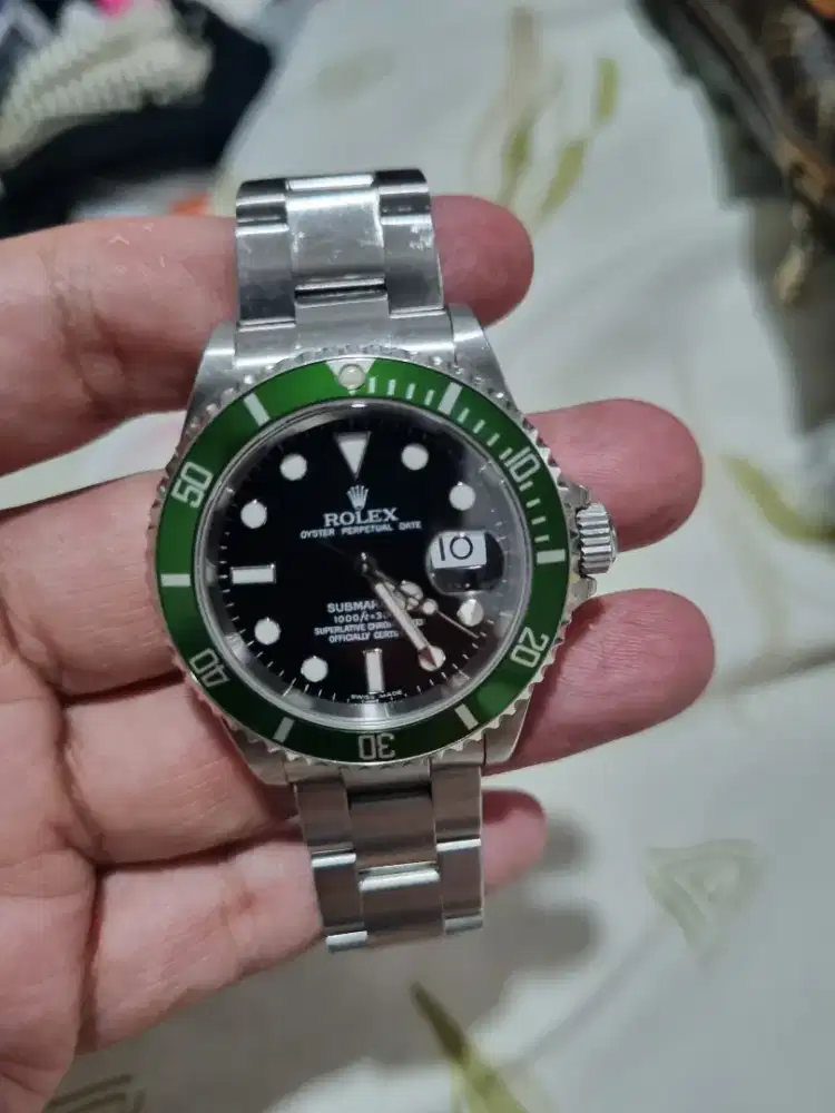 Rolex 16610 kermit seri Y tahun 2003 watch only