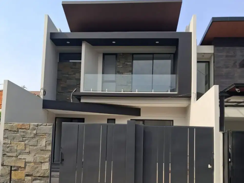 Rumah BARU GRESS 2 Lantai Minimalis Manyar Jaya Jalan Lebar