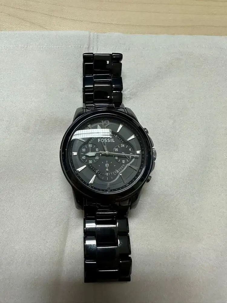 Jam tangan pria stainless Fossil original