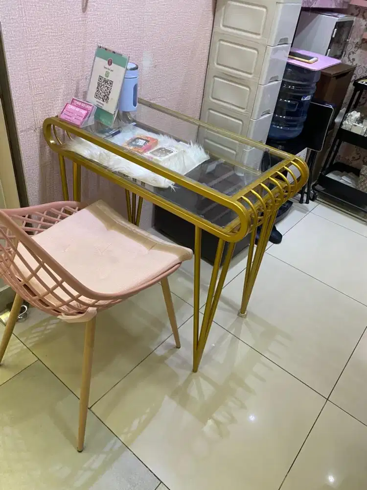 Meja kaca untuk nail art nail manicure