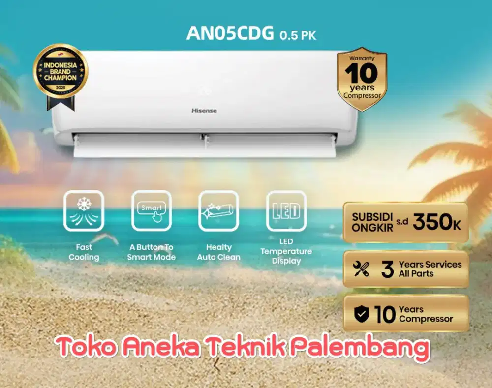 Ready stock ac hisense 1/2pk