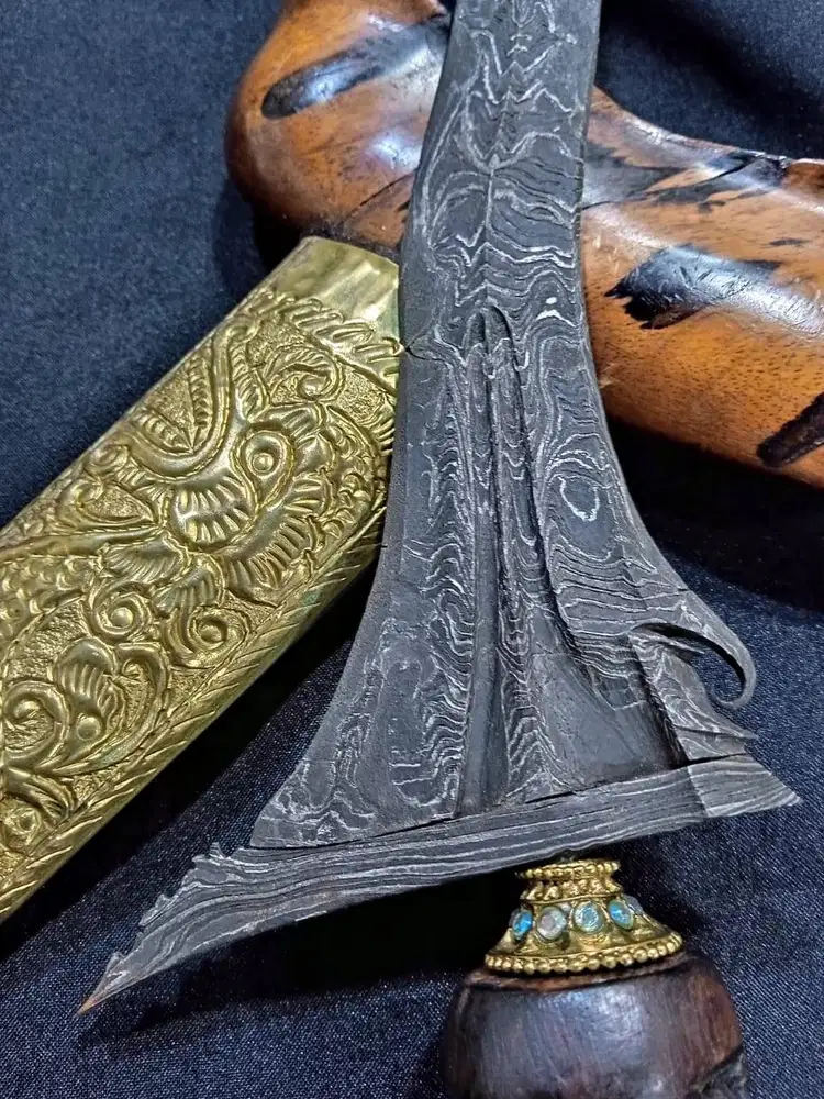 Keris Sepuh Urap-Urap pamor Blarak Sineret, Pamor Miring langka