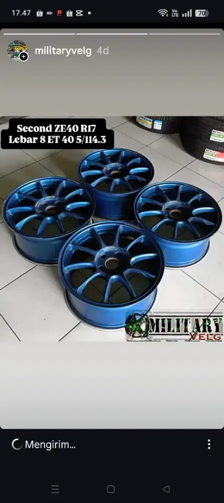 Rays ZE40 Flowforming R17 Matteblue