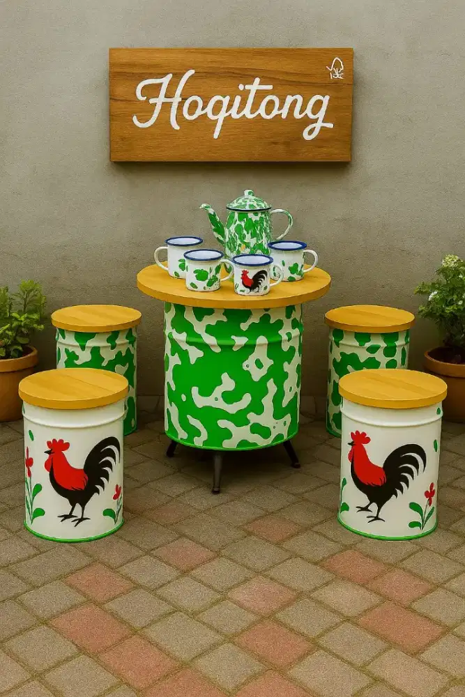 Set kursi tong custom