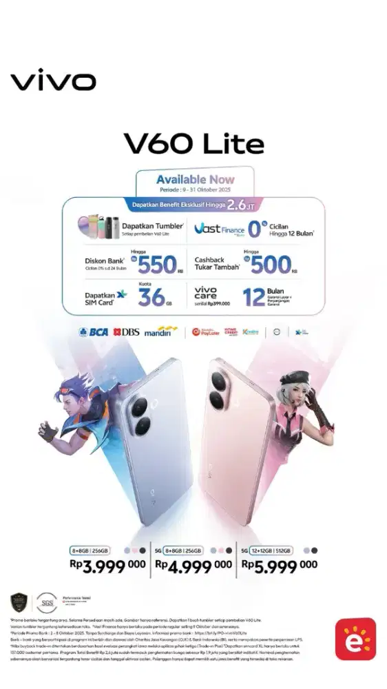 Vivo Y400 bisa cash / Kredit