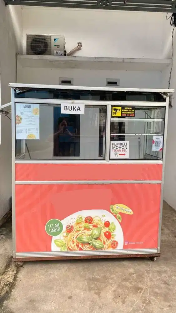 Etalase Gerobak Multifungsi Alumunium Kaca