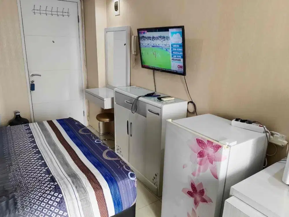 Disewakan Murah Per 6 Bulan. Unit Apartemen Bassura City. Tipe Studio. Full Furnished. Free IPL. Jakarta.