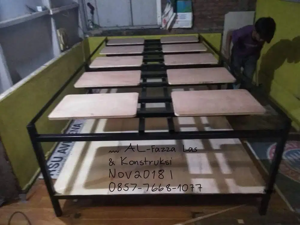 Meja Sablon Rel Presisi + Rangka Besi Tebal (Anti Goyang)