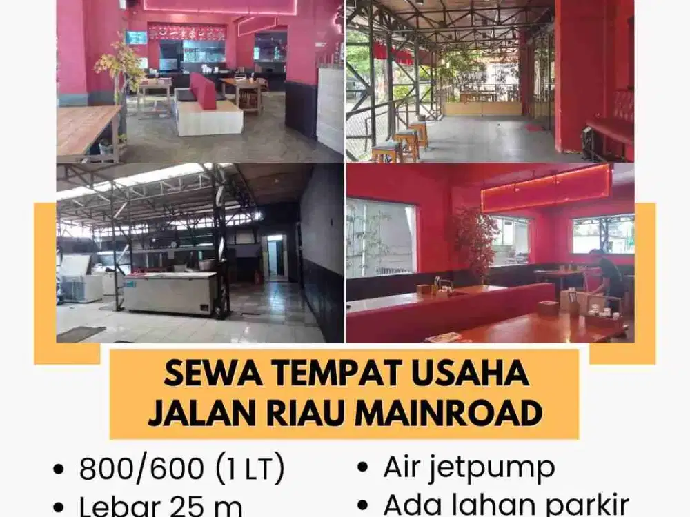 Ruang Usaha Ex Resto di Mainroad JL.Riau 1 lantai