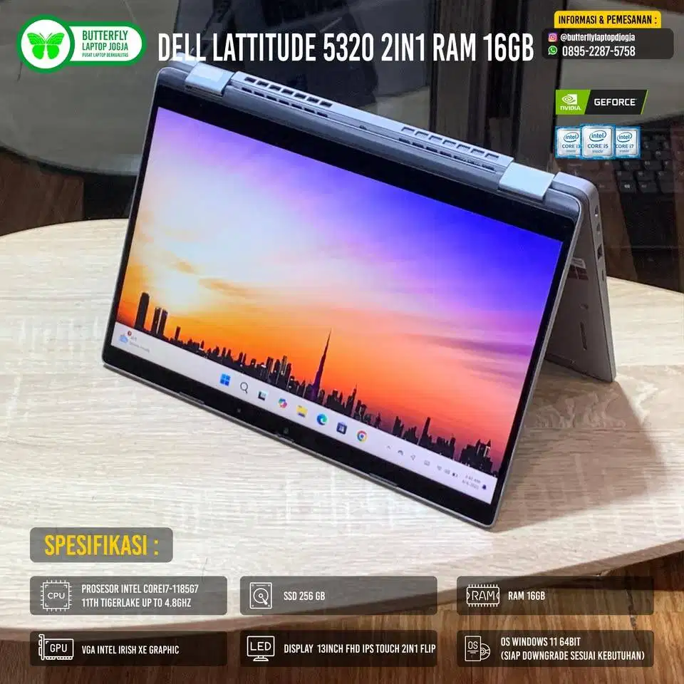 Dell Latitude 5320 2  in1  Intel Core i7-1185G7 RAM 16GB MultiTouch