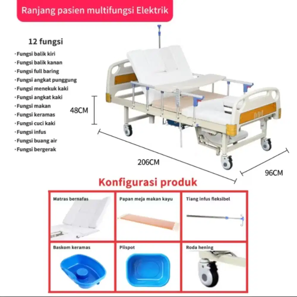 Bed elektrik pasien stroke, temoat at tidur struk