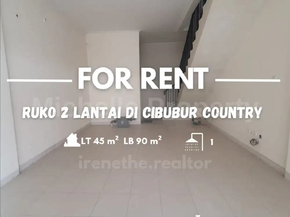 Disewakan Ruko 2 Lantai di Cibubur Country
