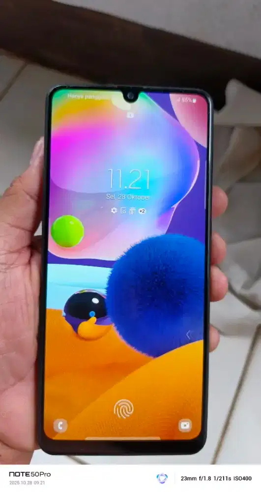 Samsung a31 resmi  6/128 no mnus NFC ada