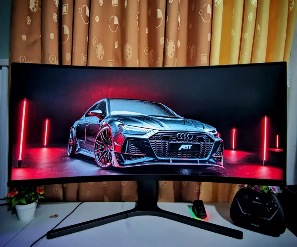 pc part monitor gaming xiaomi mi curved 34in 2k widescreen display