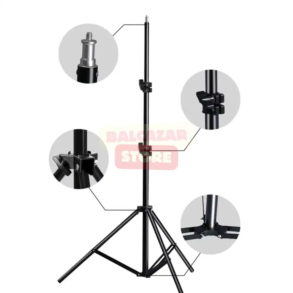 Tripod Light Stand Lighting Studio Tiang Lampu 5 Section 350cm 350 cm