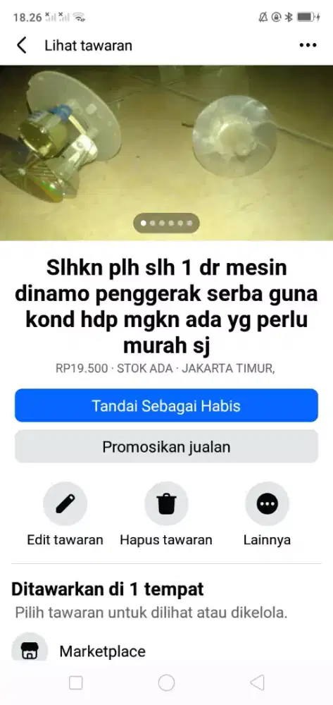 Slhkn plh slh 1 dr mesin dinamo penggerak serba guna kond hdp murah sj