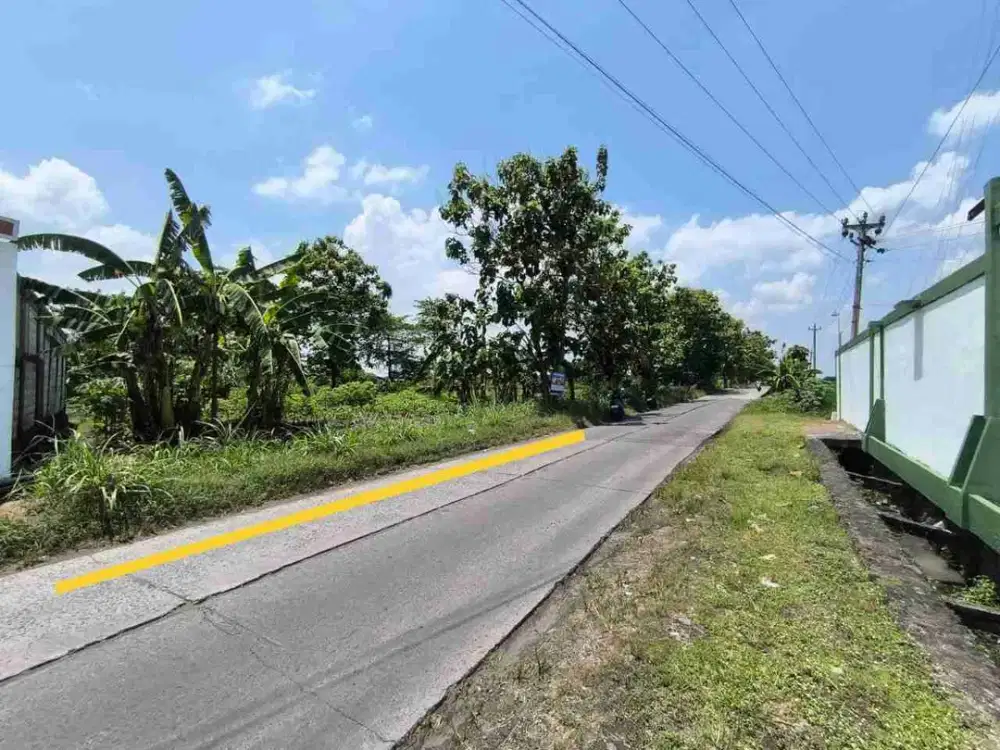 Tanah Luas 12.475m² Strategis Cocok Untuk Industri di Boyolali