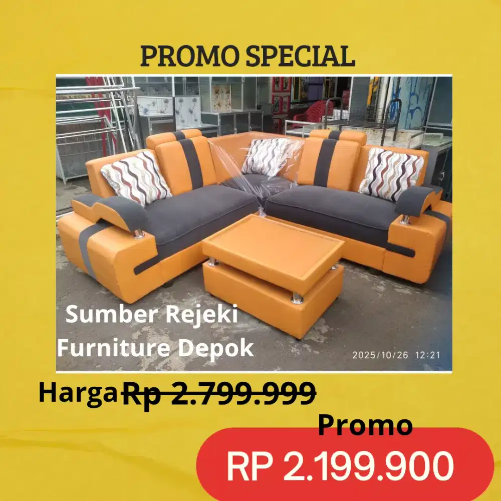 Promo sofa sudut minimalis