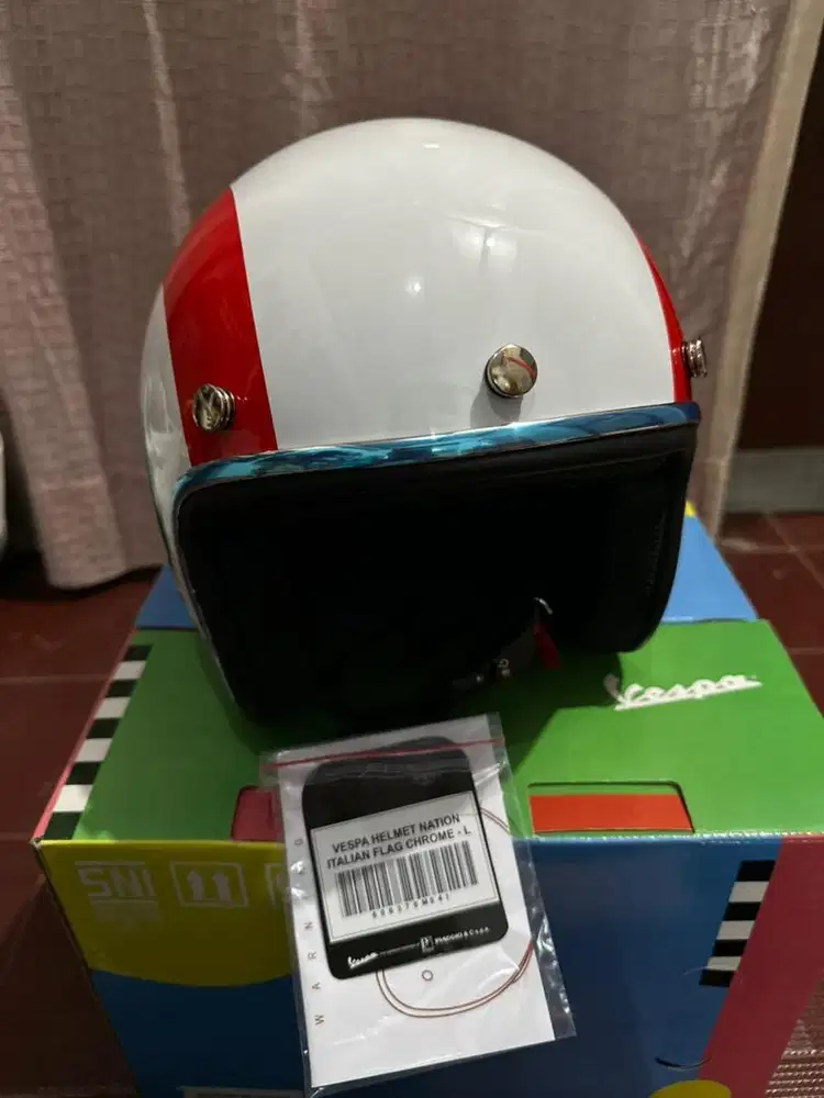 Helm Vespa Piaggio Original Helmet Vespa Nation Italian Flag