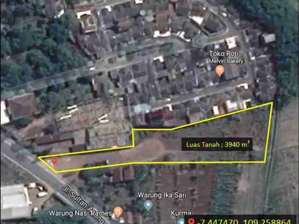 Tanah kosong strategis jln raya Sultan Agung dekat terminal Purwokerto