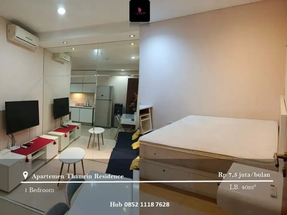 DIsewakan Apartement Thamrin Residence Low Floor 1BR Full Furnished