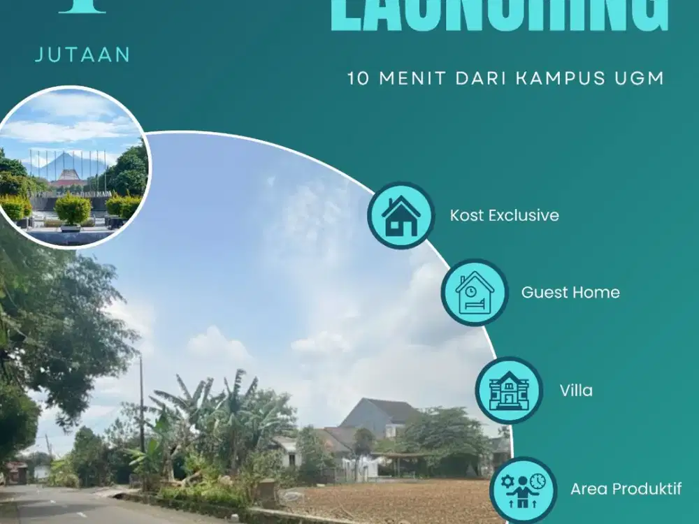 Tanah Jogja Dekat Kampus UGM Nyaman Huni dan Asri