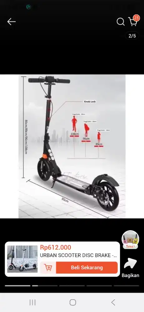 Urban Skuter manual sd 80kg