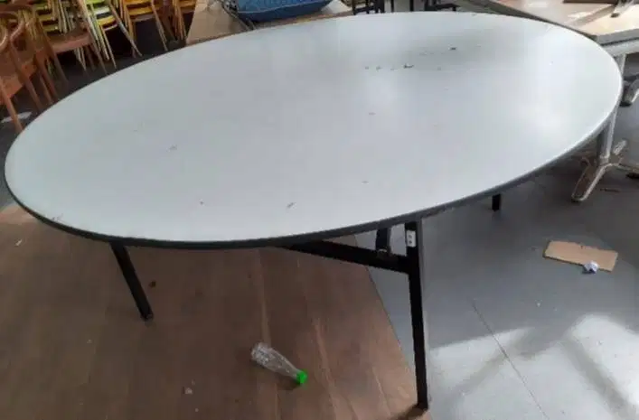 dijual meja lipat bulat