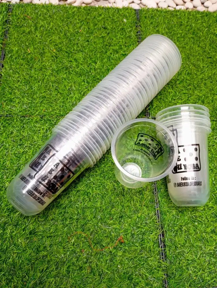 Jual rugi murah gelas cup 16oz oval tebal