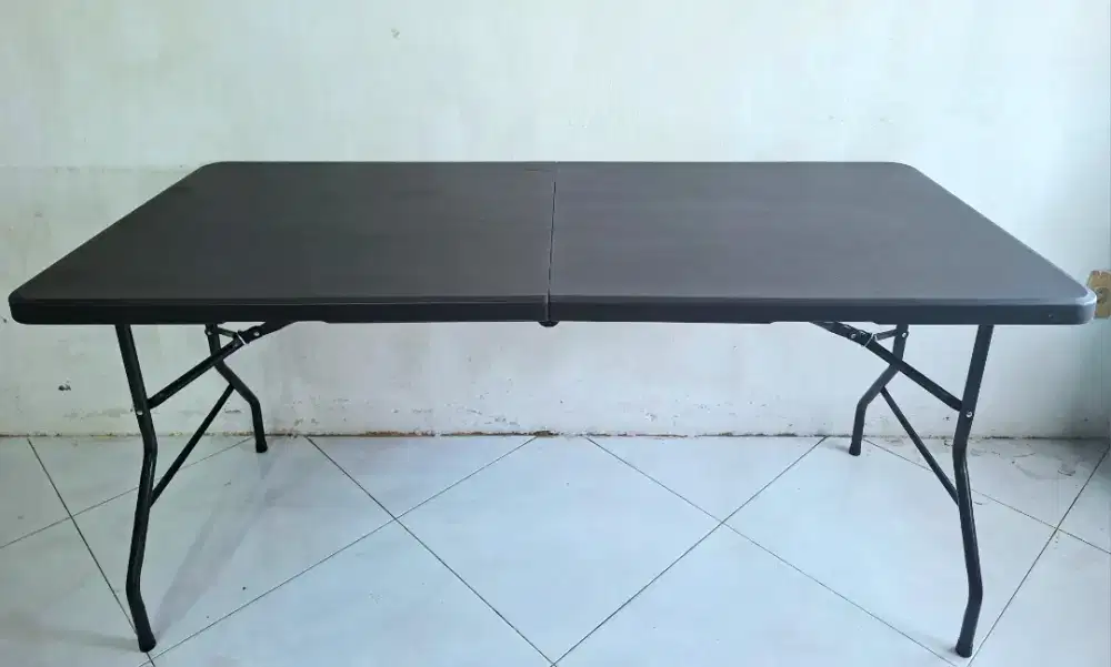 Baru meja Lipat 2 fold table Portabel serbaguna multifungsi 1.2 meter