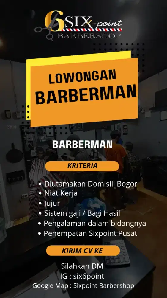 Lowongan Capster/Barberman