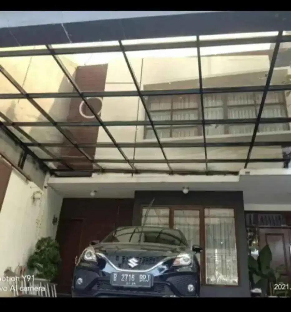 Kanopi solarflat tebal 1.2 SNI terpasang