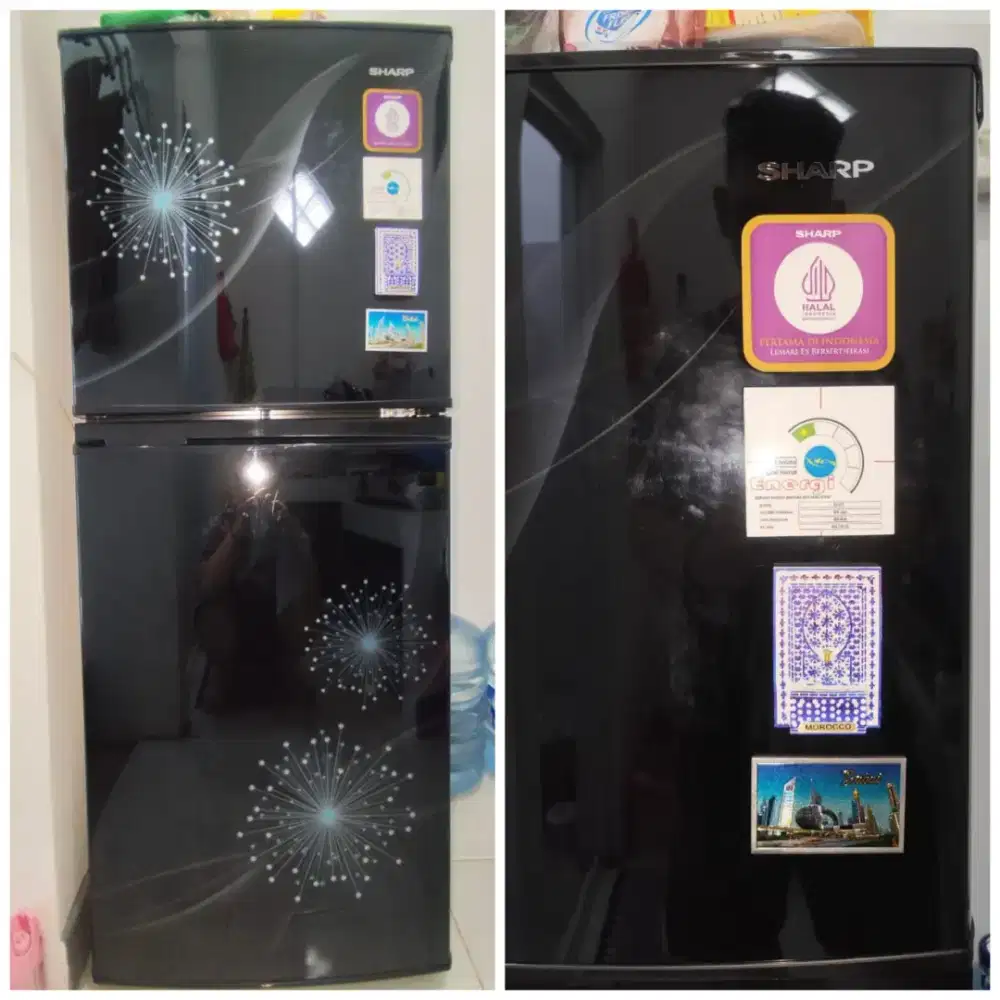 LEMARI ES/KULKAS MERK SHARP 2 PINTU TYPE SJ237MG