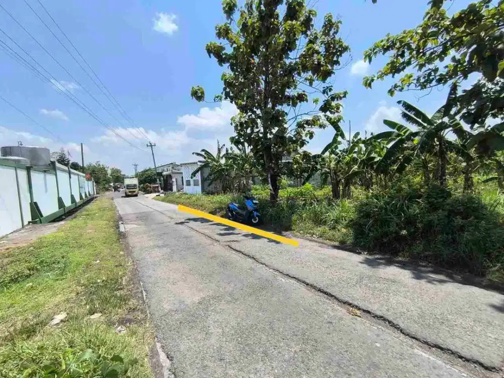 Tanah Luas Datar Sudah Urug Status Kering Zona Industri cocok untuk Pabrik atau Gudang dekat Pintu Tol Gondangrejo